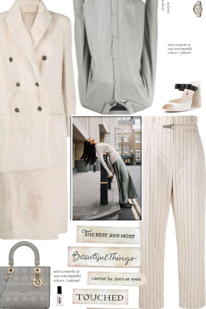 How to wear Paperbag Waist Pinstriped Trousers!- Fashion set