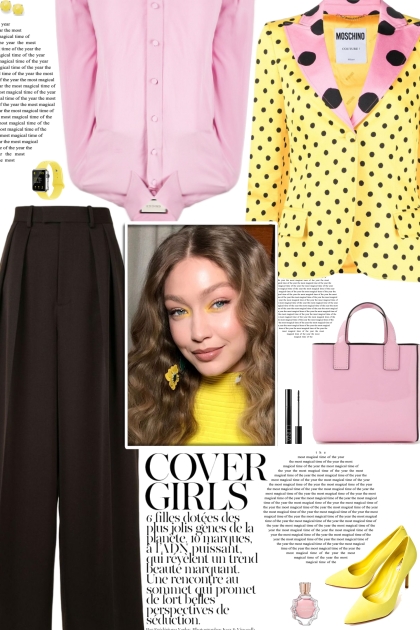 How to wear a Polka Dot Contrasting Collar Blazer!- Модное сочетание