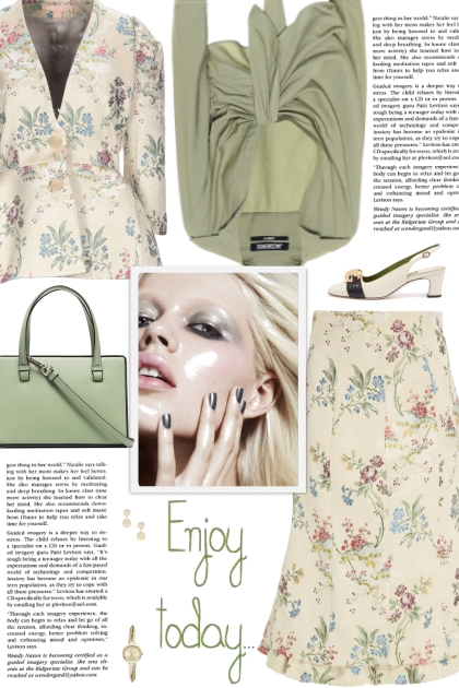 How to wear a Floral Print Jacquard Skirt Set!- combinação de moda