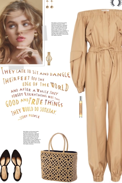 How to wear an Off-Shoulder Long Sleeve Jumpsuit!- 搭配