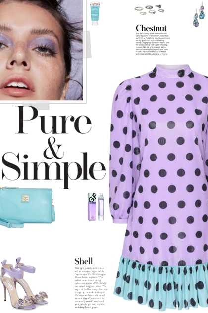 How to wear a Polka Dot Color Block Midi Dress!- Modna kombinacija