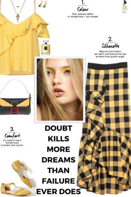 How to wear a Checked Ruffle Detail Maxi Skirt!- combinação de moda