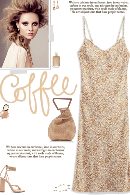 How to wear an Abstract Print Slip Dress!- Modekombination