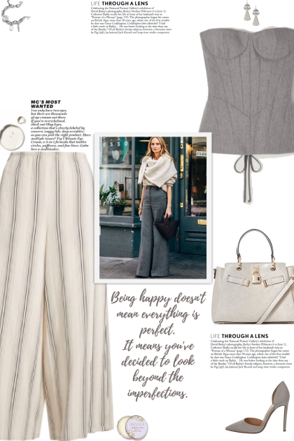 How to wear a Striped Wide-Leg Culottes!- Combinaciónde moda
