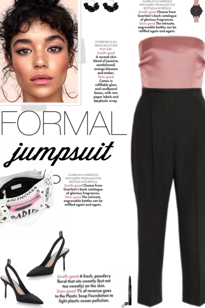 How to wear a Strapless Colo Block Jumpsuit!