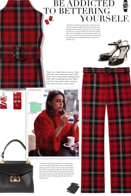 How to wear a Co-Ord Tartan Pant Set!- 搭配