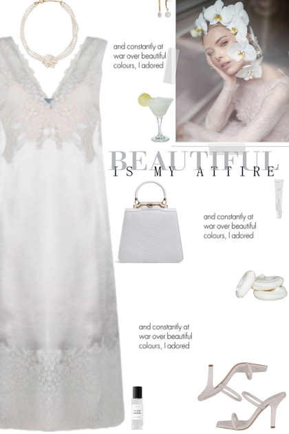 How to wear a Silk-Blend Lace Detail Dress!- 搭配