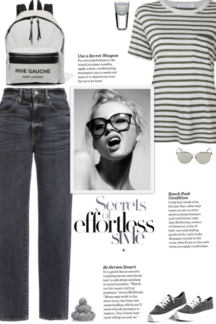 How to wear a Stripe Short Sleeve T-Shirt!- Combinazione di moda