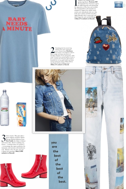 How to wear Printed Photos Denim Jeans!- Fashion set