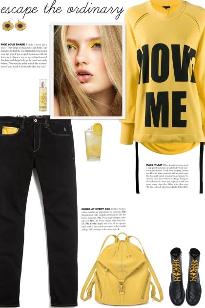 How to wear a Graphic Text Long Sleeve T-Shirt!- Fashion set
