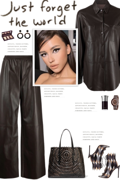 How to wear a Co-Ord Faux Leather Solid Set!