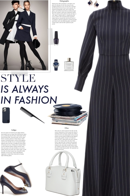 How to wear a Pinstriped Long Sleeve Jumpsuit!- Combinaciónde moda