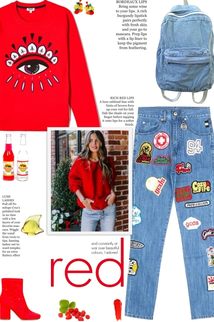 How to wear Patchwork Straight Leg Jeans!- Fashion set