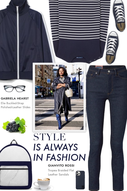 How to wear a Striped White-Blue Knit T-Shirt!