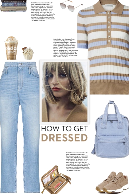 How to wear a Striped Collar Knit T-Shirt!