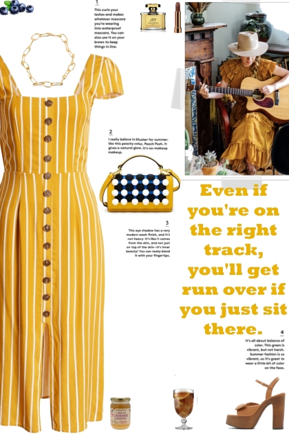 How to wear a Striped Buttoned Dress!- Kreacja
