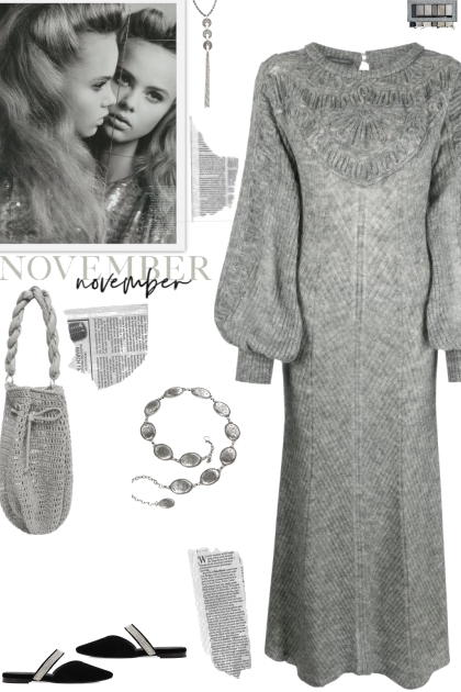 How to wear a Long Knitted Dress!- Fashion set