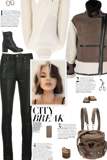 How to wear a Patchwork Shearling Biker Jacket!