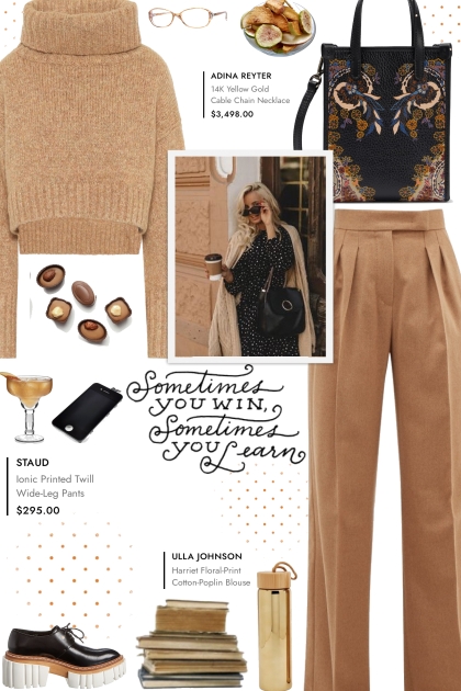 How to wear a Roll-Neck Solid Color Sweater!- Combinaciónde moda