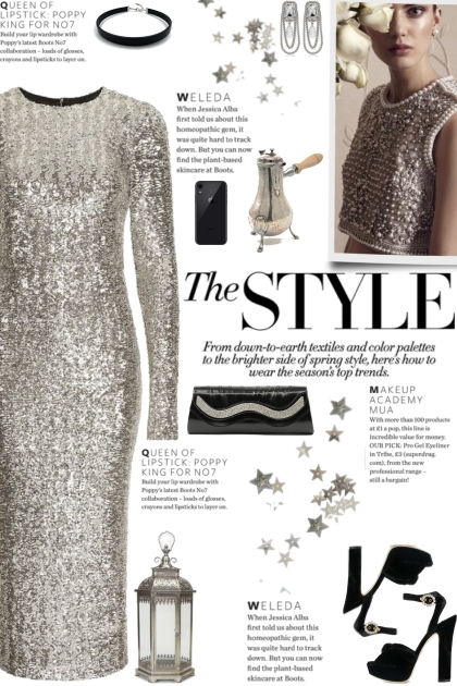 How to wear a Long-Sleeve Metallic Dress!- Combinaciónde moda
