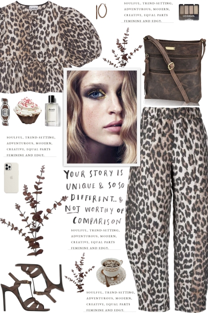 How to wear a Bold Leopard Print Pant Set!- Combinazione di moda