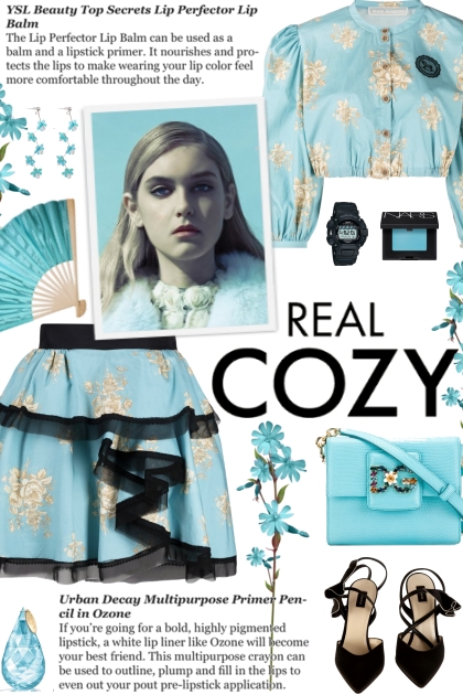 How to wear a Co-Ord Blue Floral Print Set!- Modna kombinacija