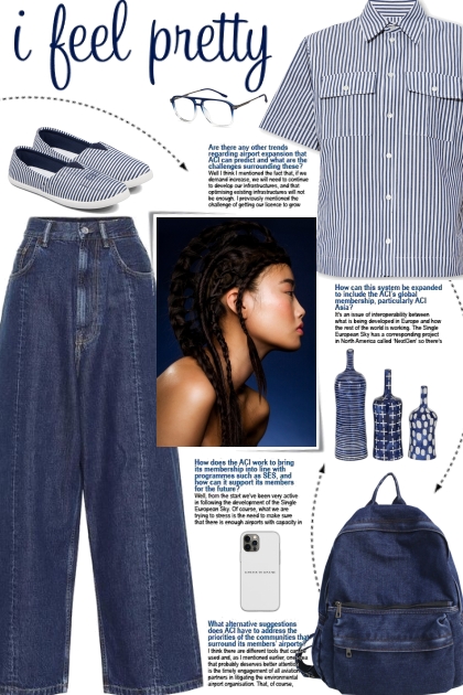 How to wear a Striped Cotton Short-Sleeve Shirt!- Fashion set