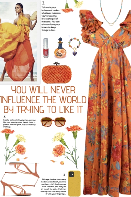 How to wear a Floral-Print Silk Midi Dress!- Kreacja