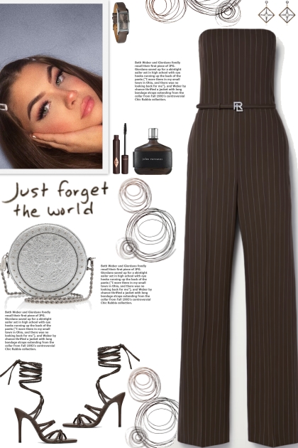 How to wear a Pinstriped Strapless Jumpsuit!- Fashion set
