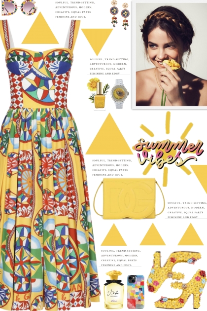 How to wear a Colorful Abstract Pattern Dress!- Модное сочетание