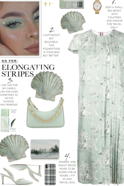 How to wear a Silk Floral Toile Short-Sleeve Dress- Combinaciónde moda