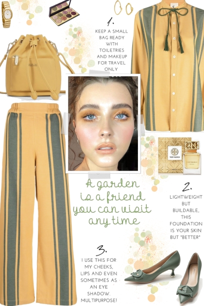 How to wear a Co-Ord Striped Cotton Pant Set!