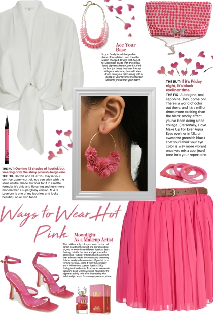 How to wear a Pleated Pink Mini Skirt!- Fashion set
