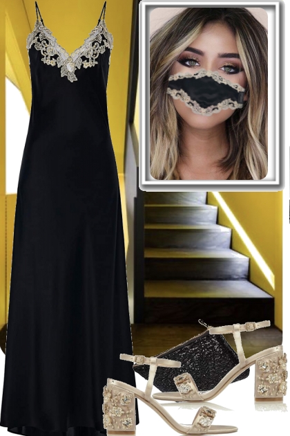 Glamorous Face Mask Outfit- Combinaciónde moda