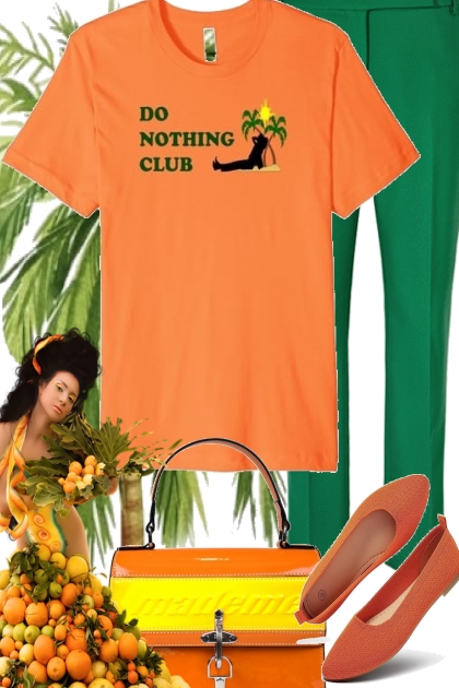 Do Nothing Club Tshirt- Modna kombinacija