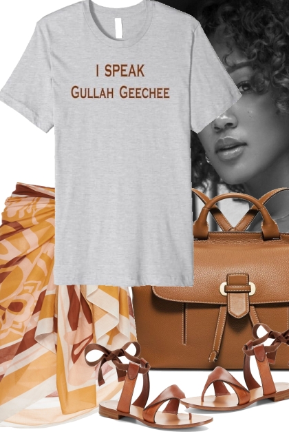 I Speak Gullah Geechee- combinação de moda