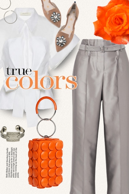 Orange and Gray- Fashion set