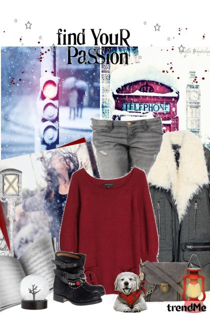Passion in winter..- combinação de moda