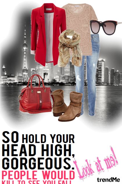 Hold Your Head High,Gorgeous!- Fashion set