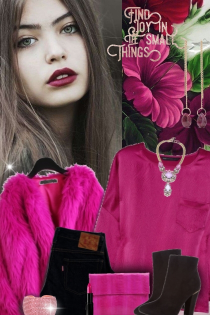 Pink and black- Модное сочетание