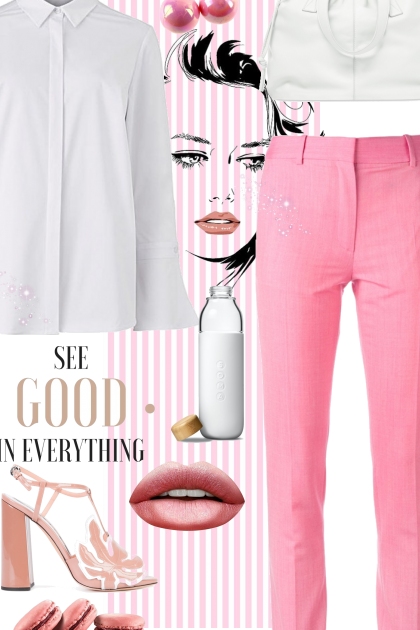 White and pink- Combinazione di moda