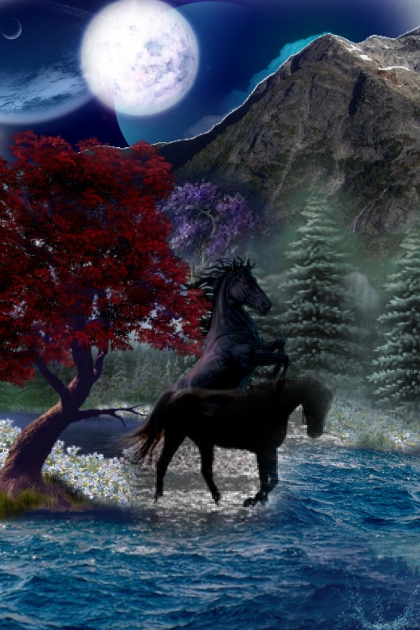 black horses- Combinazione di moda