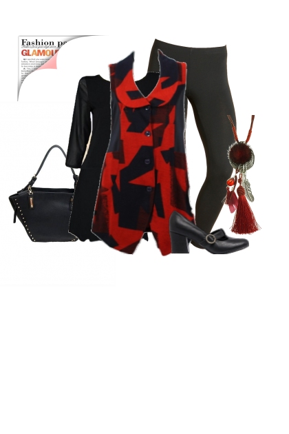 Red Venice Tunic Vest Set- Fashion set