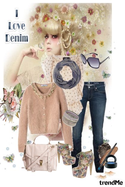 I Love Denim- Combinazione di moda