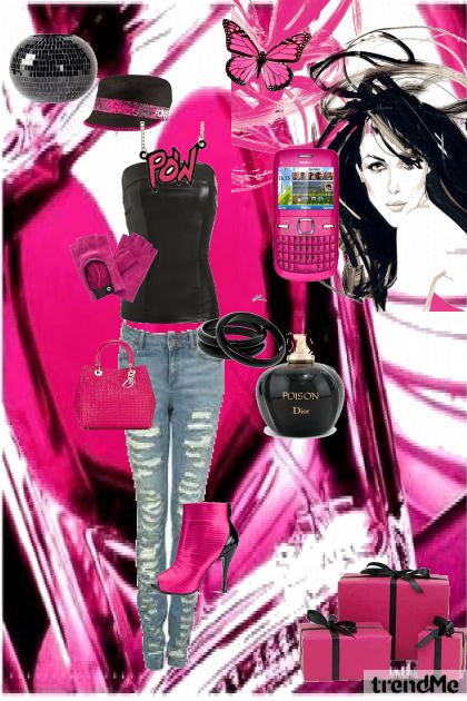 Pink disco girl- Combinazione di moda