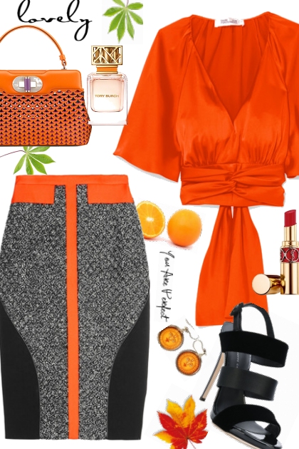 Orange and Black- Modna kombinacija