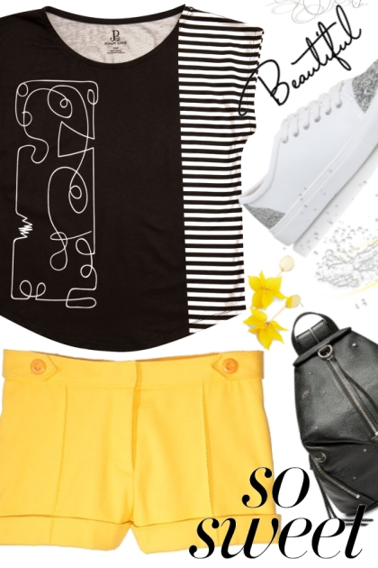 Yellow Shorts- Fashion set