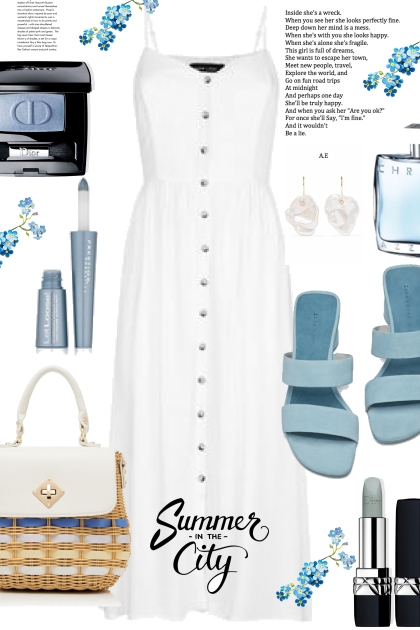 White Maxi Dress- Fashion set
