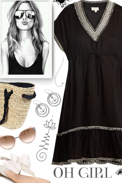 Black Summer Dress- combinação de moda