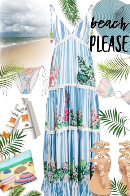 Floral summer maxi dress- Fashion set